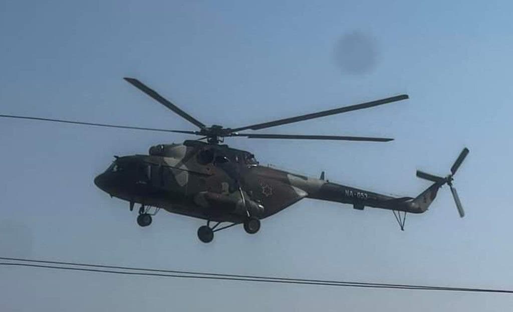 नेपाली सेनाको हेलिकप्टर